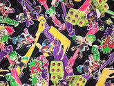 Nintendo Splatoon 2 Patterned Quilted Fabric made in Japan by the FQ